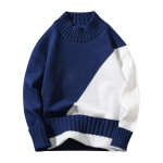 Mood vabaaja pikkade varrukatega, v&auml;rvi kontrastsus, &uuml;mara kaelusega meeste kampsun, avar pullover XXL