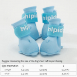 4tk/komplekt Veekindlad lemmikloomade koerajalatsid libisemisvastased vihmasaapad jalatsid v&auml;ikestele kassidele koertele kutsikatele koerapapudele lemmikloomade k&auml;ppade tarvikud S roosa