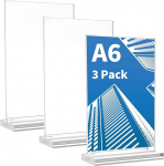 Lauastandiga sildihoidja L&auml;bipaistev akr&uuml;&uuml;l Kahepoolne v&auml;ljapanek 4x6 Paberistand Akr&uuml;&uuml;lsildihoidja