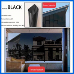 Paksendatud Nano Soojusisolatsiooni Aknakile - P&auml;ikese UV-kiirguse blokeerimine &Uuml;hesuunaline Privaatsus Peegeldusvastane Kodu- ja Kontorikasutuseks 30cm*1m