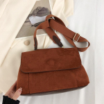 Talvine k&uuml;lmakarastatud nahast &otilde;lakott naistele klapiga crossbody kott retro postikott suure mahutavusega sadulkott k&auml;ekott 29x14x19cm pruun