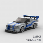 MOC F1 Linna Kiiruse Spordi Meistri V&otilde;idus&otilde;iduauto Ehitusklotsid Tellis R34 RX-7 S&otilde;iduk Superauto Kiire ja Vihane MK4 Supra Laste M&auml;nguasjad