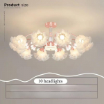 Elutoa l&uuml;hter, LED peavalgusti, Lihtsad ja kaasaegsed magamistoa valgustid 10 headlights roosa