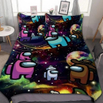 Peen 3D m&auml;ng A-Amongs Us Tapeet Anime Digitr&uuml;kk Voodipesukomplekt Tekikate Tekk Voodi Noortele Lastele T&uuml;drukute Poiste Kingitus 100x135cm