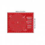 Mittenakkuv silikoonist k&uuml;psetusmatt saiakeste, taigna rullimiseks ja s&otilde;tkumiseks &ndash; ideaalne k&uuml;psiste ja pirukate jaoks &ndash; skaalaga k&ouml;&ouml;git&ouml;&ouml;riist p&uuml;hadek&uuml;psetamiseks 60*45CM