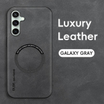 Magnetiline Retro Nahast Pehme &Uuml;mbris Samsung Galaxy S24 FE S25 FE S25FE S24FE 5G juhtmevaba laadimise telefoni&uuml;mbrise kate For Galaxy S25 FE pruun