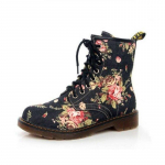 Mood S&uuml;gis Kaunid Lillekingad Naine Paeltega Mootorratas Lehm Lihas Kauboi Lamedad poolsaapad 37 must