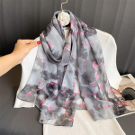 Moeprindiga lilleline &scaron;ifoonist hijab sall Naiste Pareo Lady Bandanas Rannar&auml;tikud Suvised moslemi loori &uuml;mbris Naiste Foulard
