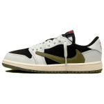 Travis Scott x Air Jordan 1 Retro Low OG SP PS Olive Kids Tossud White Sail University-Red DZ5909-106 31