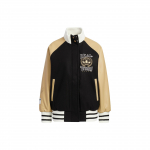 Adidas Originals Kolmeleheline Logo Prindiga Seisva Kraega Peidetud T&otilde;mblukuga Jakk Naiste Jakid Mitmev&auml;rviline HS9513 S