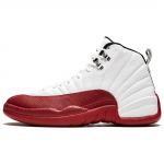 Air Jordan 12 Retro GS Cherry 2023 Laste tossud Valge Metallik-H&otilde;be Varsity-Punane 153265-116 36