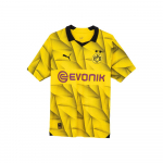 Puma Borussia Dortmund 2023/24 Hooaeg Kolmas Repliik F&auml;nni Versioon L&uuml;hikeste Varrukatega S&auml;rk Kirjalogo Prindiga Meeste Topp Cyber-Yellow 770618-03 M