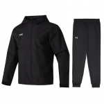 Under Armour tuulekindel lukuga jakk Jooksufashion Mugavad pikad p&uuml;ksid Vabaaja spordidress Meeste &uuml;likond Must 23600401-001+24500703-001 M