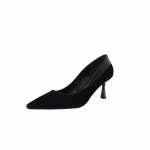 Moodsad Uued Kevadised Lambanahast Naiste Kingad Terava Ninaga Naiste Kingad K&otilde;rge Kontsaga Mood L&uuml;hikesed Naiste Kingad Stiletto 34 must