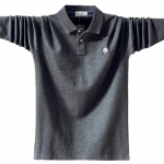 Uus meeste polos&auml;rk, pikkade varrukatega polos&auml;rk, &auml;riline vabaaja puuvillane meeste s&auml;rk, suur suurus 6XL 6XL elevandiluuvalge