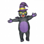 Halloweeni kass t&auml;ispuhutav kost&uuml;&uuml;m, t&auml;iskasvanutele 150-190cm must