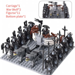MOC Keskaja lotr Figuurid Ork S&otilde;durid R&ouml;&ouml;vel Vargr Hunt Elevant Ratsu R&uuml;&uuml;tlid Ehitusklotsid Klotsid M&auml;nguasjad lastele kingitused