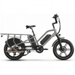 V&eacute;lo cargo &eacute;lectrique - JOBOBIKE - Transer - 250 W - Batterie 15 Ah - Vitesse 25 km/h - Gris hall