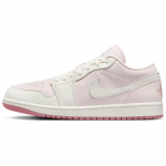Jordan Air Jordan 1 Libisemisvastased Kulumiskindlad Madalad Vintage Korvpallijalatsid Unisex Valge Roosa Jordan IH0823-611 48.5