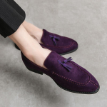 Suede Nahast Kingad Vabaaja Luksuslik Itaalia Pehme Meeste Tutt Loaferid K&auml;sit&ouml;&ouml; Mokassiinid Meeste Sisse libistatavad S&otilde;idukingad Peo Kleit Kingad 43 lilla