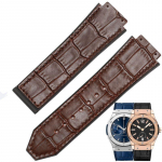 K&auml;erihm HUBLOT BIG BANG 25*19mm Ehtsast Nahast Veekindel Meeste Kellarihm Kett Kell Kummist K&auml;ev&otilde;ru K&auml;epael 25-19mm pruun