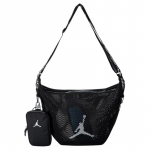 Jordan Pol&uuml;ester 2-&uuml;hes HOBO &Uuml;he &otilde;la Crossbody Korvpallikott Tavaline Unisex Jeti must Jordan JD2433037AD-001 8/20