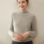 Naiste Slim Fit Ka&scaron;miir Poolk&otilde;rge Kaelusega Pulloverkampsun - &Otilde;rn Stiil, Soe S&uuml;giseks ja Talveks L for 115-125 jin