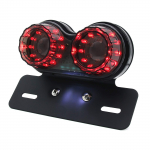 MFC PRO Tagatuli Mootorratta Pidurituli Suunatuli Numbrim&auml;rgi Hoidikuga Universaalne Pidurituli Suunatuli Tagatuli must