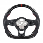 Volkswagen Golf 7 MK7 7.5 GTI GTD GTE R 2013-2020 Polo GTI Tiguan Passat DSG s&uuml;sinikkiust rool perforeeritud nahaga Leather (No airbag) must