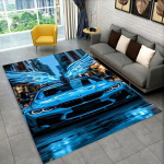 3D E36 v&otilde;idus&otilde;iduauto Mootorratta Vaip elutoa magamistoa kaunistuseks, laste m&auml;ngimiseks libisemiskindel kaunistus diivanile uksematt kingitus 40x60cm( 15x23in )