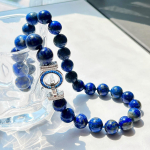 12 mm K&otilde;rge Kvaliteediga Suurte Osakestega Looduslik Lapis Lazuli Kaelakee Kaelaluu Kett