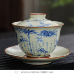 K&auml;sitsi valmistatud keraamiline gaiwan Hiina teetass k&auml;sitsi maalitud lilledega sancai teetureen reisi teekausike portselanist teejoogin&otilde;ude komplekt tarvikud 110ml
