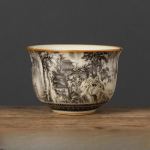 65ML Maastik Ru Ahju Meistertass Majapidamise Teetass K&auml;sitsi Valmistatud Teekauss Nuusutustass Teekomplekti Tarvikud Teekannud Tass Teed 65ML