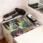 Barber Mat for Stations Hair Clippers Mats Easy to Clean Anti Slip Countertop Protection Portable