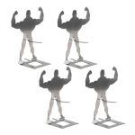 Yousheng Kuumakoiragrillirest Lihasmehe Kuumakoira Alus Roostevabast Terasest Vorstitugi BBQ jaoks V&auml;litingimustes K&uuml;psetamiseks Naljakad S&uuml;nnip&auml;evakingitused Kingitus Meestele 4pcs