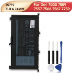 Laetav liitiumaku Dell Inspiron 15 7000 7566 7759 7559 7567 7557 357F9 71JF4 s&uuml;learvutile 74Wh