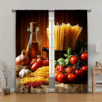 2 tk Makaroni k&ouml;&ouml;gitr&uuml;kiga kardinat, sobib magamistoa, elutoa k&ouml;&ouml;gi kaunistamiseks, kodukaunistuseks, k&ouml;&ouml;gikardinateks 14Wx39L(35x100CM)x2&Rod Pocket