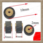 4 tk/komplekt Vasktekk Klambripressrull Lindistaja Kassett Sharp SONY Technicsile 4PCS (10 * 8 * 6 * 2.0) black
