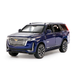 1/24 Cadillac Escalade MAASTUR Sulamist Auto Mudel Diecasts Metall Maastikuautod Auto Mudel Simulatsioonheli ja Valgusega Kogumine M&auml;nguasi Kingitus sinine