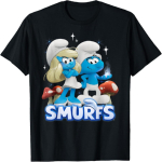 Smurfid Film Smurffiina ja Nimetu Portree Multikas T-s&auml;rk S