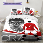 CR7 Mustriga Voodipesu, Tekikomplekt Tekikate Padjap&uuml;&uuml;r Kodu S&uuml;nnip&auml;evakingitus (1 * tekikott + 2 * padjap&uuml;&uuml;ri, ilma s&uuml;damikuta) 135x200cm