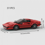 Linn Sport V&otilde;idus&otilde;iduautod Ehitusklotsid MOC 308 GTB Klotsid V&otilde;idus&otilde;itja S&otilde;iduk Laste Haridusm&auml;nguasjad Laste Poiste Kingitused