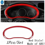 Carbon Fiber / Red Auto Center Console Dashboard trument Panel Cover Trim For Mazda 3 + / CX-30   2024 punane