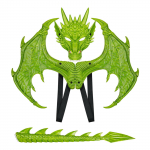 Laste Halloweeni kost&uuml;&uuml;mid poistele Draakoni kost&uuml;&uuml;m, Draakoni tiiva saba maski komplekt Cosplays kost&uuml;&uuml;m Halloweeni draakoni kost&uuml;&uuml;mi komplekt roheline
