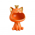 Kassi kujukeste hoiukarp vaik Lucky Cat kujude kaunistus Loomingulised suured suud Kassikujukesed Armsad lauaarvuti hoiutarvikud oranž