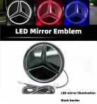 Autokleeps Mercedes Benzi Auto Esiv&otilde;re Logo Valgus peegli pind LED-m&auml;rk Embleem Helendav Dekoratiivne Valgus Mercedes Benzi jaoks Emit blue light