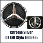 Mercedes Benz A-klassi W176 2016-2018 A180 A200 A250 jaoks H&otilde;bedane ja Must 3D Efektiga Stiilis Esiv&otilde;re T&auml;hega Embleem Logo