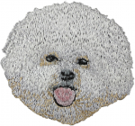 Bichon Frise, Bichon Tenerife, Bichon a poil frise I - dog-shaped patch, embroidered patch, unique decoration for Art-Dog backpack