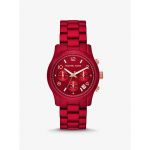 Michael Kors Runway punase kattega k&auml;ekell MK7436 punane