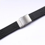 Uus 22mm 24mm Veekindel Kummist K&auml;ev&otilde;ru Sobib Breit-ling Superocean/CHRONOMAT &ndash; Meeste Must Sinine Kokkupandava Pandlaga Rihm 22mm&buckle 1 must